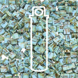 Tila Bead 5mm Picasso Seafoam Green Matte-appx 7.2 Gm/tb - TL4514-TB