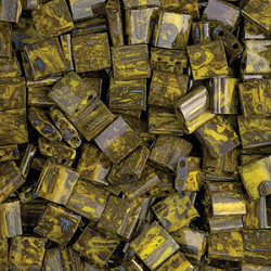 Tila Bead 5mm Picasso Op Yellow Picasso50gm/bg - TL4519