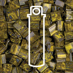 Tila Bead 5mm Picasso Op Yellow Picasso-appx 7.2 Gm/tb - TL4519-TB