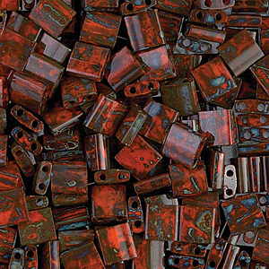 Tila Bead 5mm Picasso Op Orange Picasso50gm/bg - TL4520