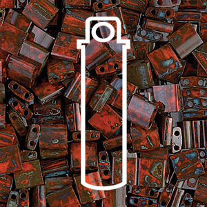 Tila Bead 5mm Picasso Op Orange Picasso-appx 7.2 Gm/tb - TL4520-TB