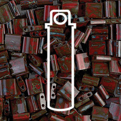 Tila Bead 5mm Picasso Op Red Picasso-appx 7.2 Gm/tb - TL4521-TB