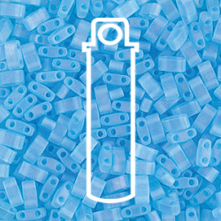 Tila 1/2 Cut Bead 5mm Matte Transp Aqua Ab7.8gm/tb - TLH148FR-TB