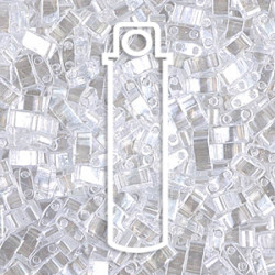 Tila 1/2 Cut 5mm Crystal Luster-aprx 7.8gm/tb - TLH160-TB