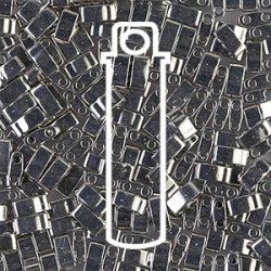 Tila 1/2 Cut Bead 5mm Palladium Plated7.8gm/tb - TLH194-TB
