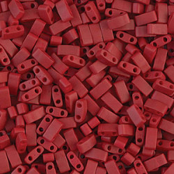 Tila 1/2 Cut Bead 5mm Matte Mtlc Brick Red-50gm/bg - TLH2040