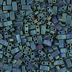 Tila 1/2 Cut Bead 5mm Matte Mtlc Blugreen Iris-50gm/bg - TLH2064