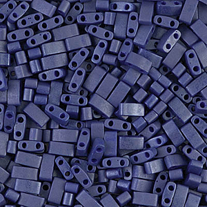 Tila 1/2 Cut Bead 5mm Matte Opaque Cobalt Luster-50gm/bg - TLH2075