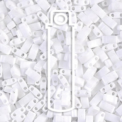 Tila 1/2 Cut 5mm Opaque White -aprx 7.8gm/tb - TLH402-TB