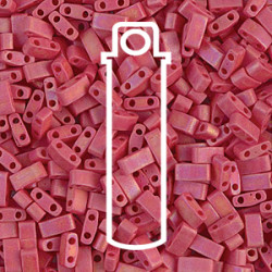 Tila 1/2 Cut 5mm Matte Op Red Abaprx 7.8gm/tb - TLH408FR-TB