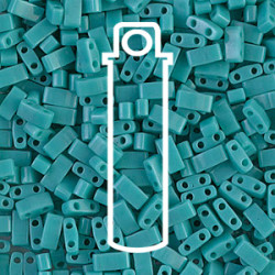 Tila 1/2 Cut 5mm Opaque Turq Greenaprx 7.8gm/tb - TLH412-TB