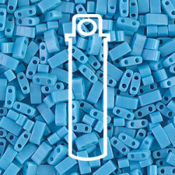 Tila 1/2 Cut 5mm Op Turquois Blueaprx 7.8gm/tb - TLH413-TB
