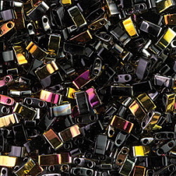 Tila 1/2 Cut Bead 5mm Black Marea-50gm/bg - TLH4560