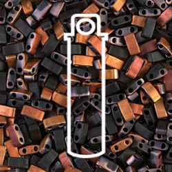 Tila 1/2 Cut Bead 5mm Sunset Matte7.8gm/tb - TLH4562-TB