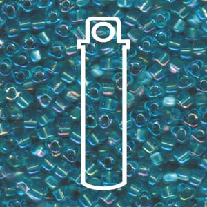 Miyuki 5/0 Triangle Sparkling Aqua Lined Sky Blue-apprx 22gm/tb - TR5-1821-TB