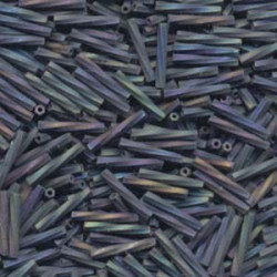 Tw Bgl 2x12mm Miyuki 250 Gram Matte Black Ab - TW2012-401FR