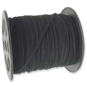 Ultra Micro Fiber Suede Black 3mm 100 Yd Spool