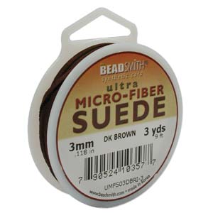Ultra Micro Fiber Suede Dk Brown 3mm 3 Yd Spool