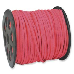 Ultra Micro Fiber Suede Hot Pink 3mm 100 Yd Spool