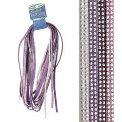 5mm Studded Faux Suede Lilac Mix 8 Meters Total