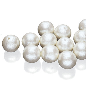 Cotton Pearls 12mm Off White 200 Pcs/bg