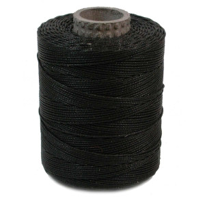 Twine 18/2 Waxed Black Aprx 224yds