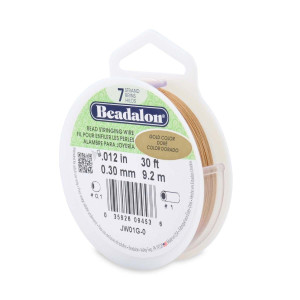 Beadalon 7strd .012 Goldclr 30ft