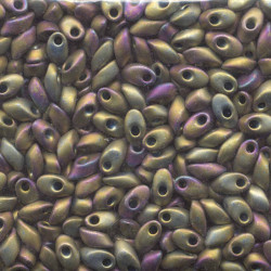 Long Magatama 4x7mm Nickel Plated Ab-25 Gm Bag - LMA-190FR-25