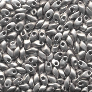 Long Magatama 4x7mm Palladium Plated Matte-25 Gm Bag - LMA-194F-25