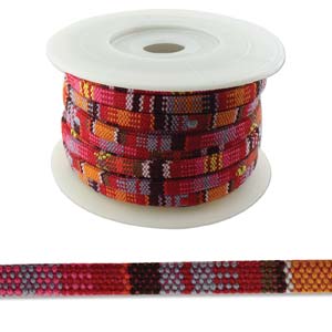 Cotton Flat Native Cord 5mm Pink Multi 10m/spl