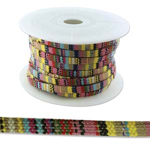 Cotton Flat Native Cord 5mm Pastel Multi 10m/spl