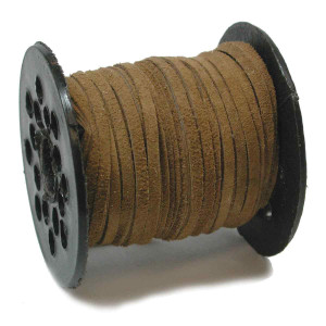 Real Suede Lace 25yds 3.0mm Camel
