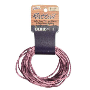Rattail 1mm Ant Mauve 6yd /card Usa Made