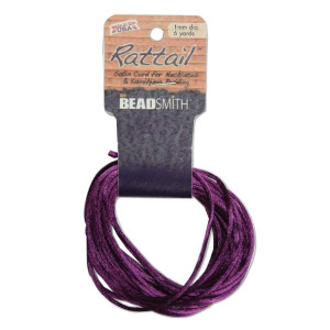 Rattail 1mm Purple 6yd /card Usa Made
