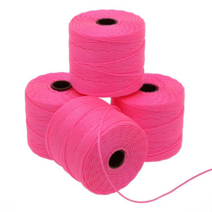 S-lon Bead Cord 210 77yd 72/bx Neon Pink