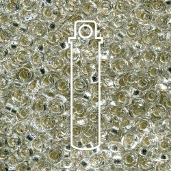Spacer 2.2x1mm Crystal Silver Lined -apx 7gm/tb - SPR2-1-TB