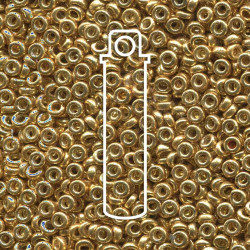 Spacer 2.2x1mm Galvanized Gold -apx 7gm/tb - SPR2-4202-TB