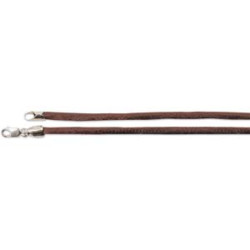 2mm Brown 7.5in Rattail Bracelet W/s/s Clasp Bg12