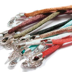 2mm Rattail 16in Necklace Colormix W/s/s Clasp Bg12