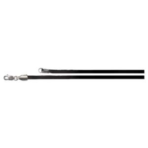3mm Black 16in Necklace Rattail W/s/s Clasp Bg*12