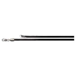 3mm Black 18in Necklace Rattail W/s/s Clasp Bg/12