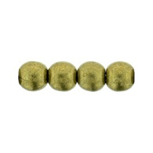 Round Beads 4mm Saturated Metallic Golden Lime 1200pc (04B08)