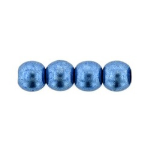 Round Beads 4mm Saturated Metallic Little Boy Blue 1200pc (05A05)