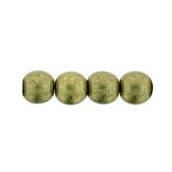 Round Beads 6mm Saturated Metallic Golden Lime 600pc (04B08)
