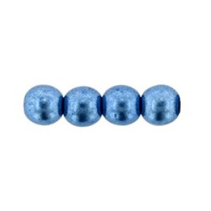 Round Beads 6mm Saturated Metallic Little Boy Blue 600pc (05A05)