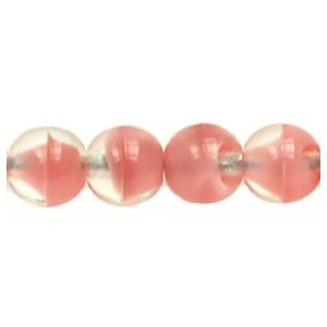 Round Beads 6mm Crystal/Rosaline 600pc (76028)
