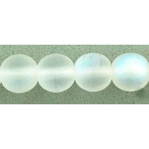 Round Beads 6mm Matte - Crystal AB 600pc (MX00030)
