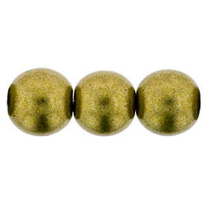 Round Beads 8mm Saturated Metallic Golden Lime 300pc (04B08)