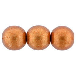 Round Beads 8mm Saturated Metallic Russet Orange 300pc (06B06)