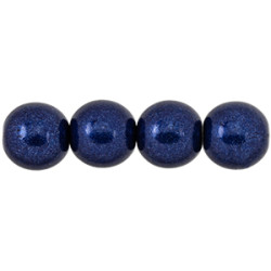Round Beads 8mm Saturated Metallic Evening Blue 300pc (07B07)